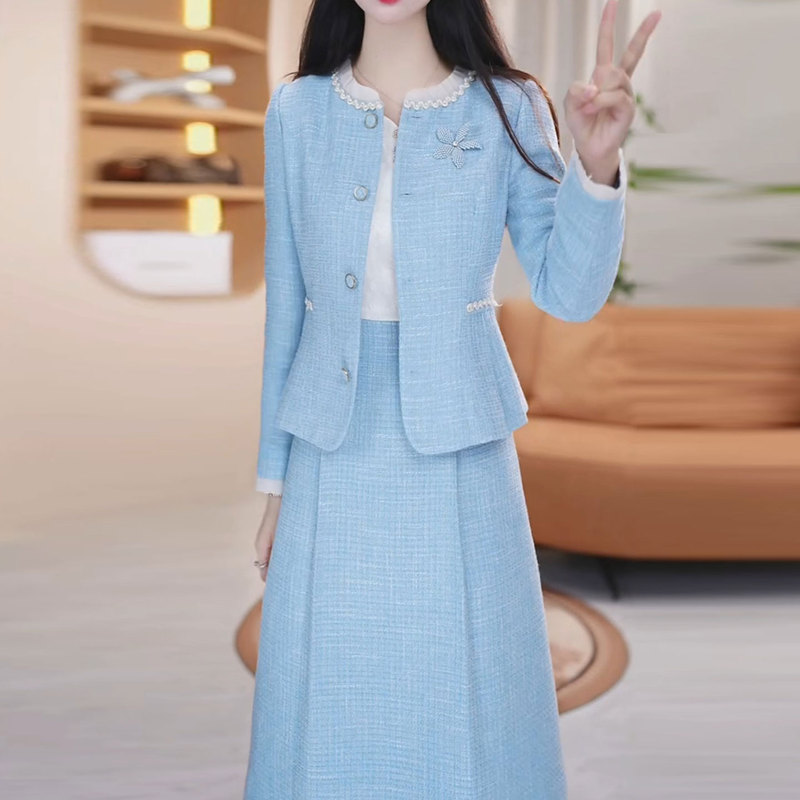Tweed Style Suit Dress 2026 New Women's Spring and Autumn Popular Style Light Luxury High-End Age-Reducing Two-Piece Set Tweed Style Suit Dress 2026 New Women's Spring and Autumn Popular Style Light Luxury High-End Age-Reducing Two-Piece Set