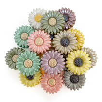 10pcs Daisy Silicone Beads 20mm Opal Silicone Teething Toy B