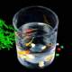 Simple Thickened Cylindrical Round Glass Goldfish Tank with Filter, No Need to Change Water, Suitable for Living Room Home Use, Desktop Straight Tube Fish Tank