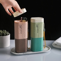 Japan imported MUJIE travel wash cup storage box portable multi-functional wash bag mouthwash cup care set