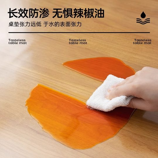 Folding Oval Tablecloth Plastic Transparent Pvc Soft Glass Dining Table Large Round Table Mat Oil-Proof No-Wash Crystal Plate