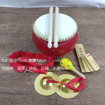 Drums Drum Drum Drum 75 Toys Children 5 Little Drum drums 8109 Bull Leather 6 Cymbal Cow Leather Kindergarten Percussion Instruments