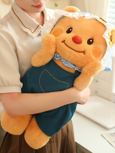 British Vockoo Cute Butter Bear Plush Toy Huggable Bear Stuffed Toy Cream Bear Doll Girl Pillow