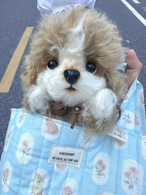 Vockoo High-End Doll Chef Puppy Handmade Jointed Doll Imported Mohair Birthday Christmas New Year Gift