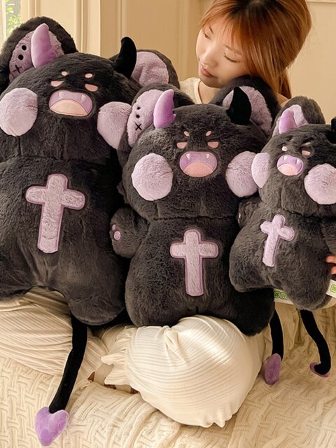 Vockoo Dudu Cat Cute Doll Demon Dudu Cat Plush Toy Gift for Boyfriend/Girlfriend Angel Demon