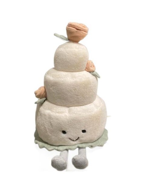 Vockoo Fun Wedding Three-Tier Cake Plush Toy for Children and Girls Birthday Gift