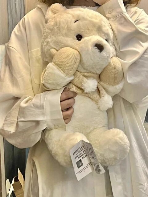 Vockoo Plush Doll Little Bear Stuffed Toy Cute Doll Girl Gift Birthday Christmas