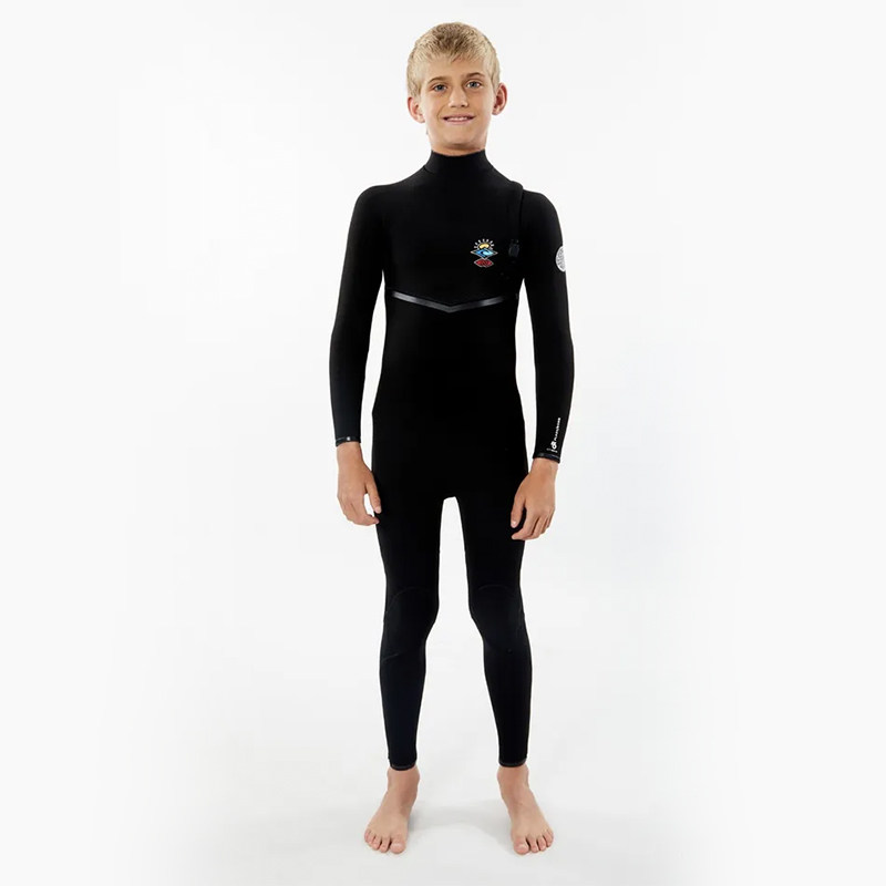 RIPCURL flashy children Surfing clothes 3 2mm warm and cold-proof chest front zipper one-piece Long sleeves speed dry swimsuit-Taobao