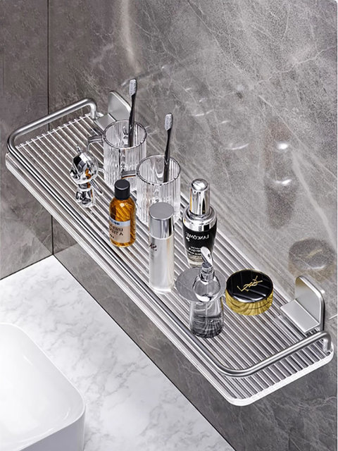 German acrylic bathroom rack household punch-free wall-mounted bathroom toilet sink storage rack