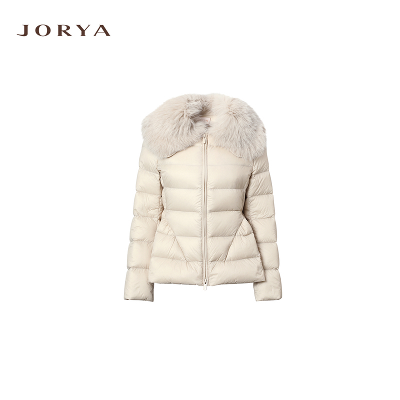 Jorya2026 Winter New Model, Same Style as in Shopping Malls, Detachable Fox Fur Collar, Goose down Jacket for Women Xsj6G01D