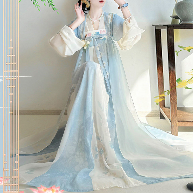 華潮姫【無尽蔵の香り】オリジナル漢服女性用七雄如群唐代風漢元素仙女セット春夏秋用