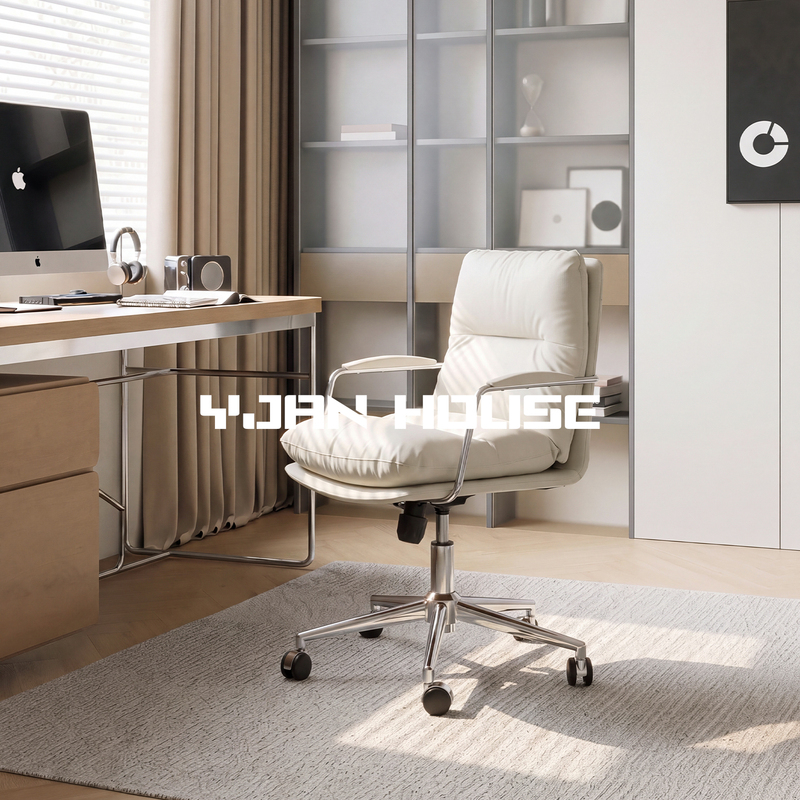 Chair | Italian-Style Light Luxury Home Computer Chair, Backrest Chair, Study Chair, Office Chair, Comfortable for Long Sitting, Adjustable Chair