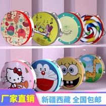 Orff musical instrument childrens tambourine wooden baby hand drum shipped from Urumqi Xinjiang