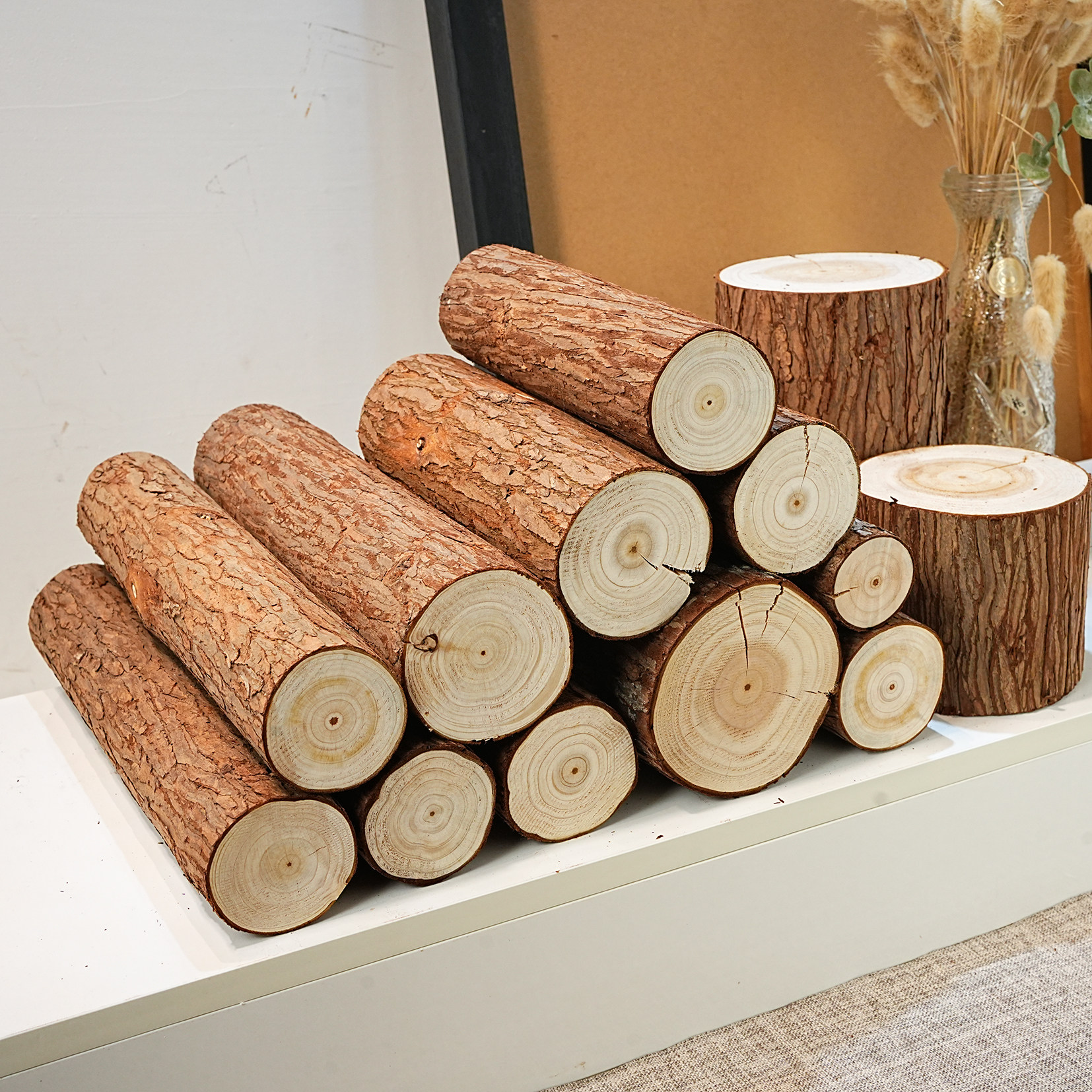 Бревно небольшой деревянный кол украшение камина круглое дерево фон для телевизора знаменитое ретро украшение из цельного дерева садоводство креативное дерево