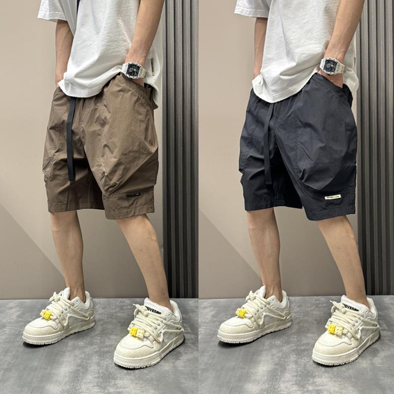 Japanese Style Men's Shorts, Cool and Trendy, Versatile, Trendy Brand, Casual Workwear Pants, Quick-Drying, Thin, Straight-Leg, Five-Point Shorts Japanese Style Men's Shorts, Cool and Trendy, Versatile, Trendy Brand, Casual Workwear Pants, Quick-Drying, Thin, Straight-Leg, Five-Point Shorts