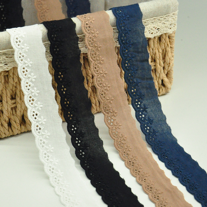 2.7cm New Cotton Fabric Colorful Lace Pure Cotton Lace Clothing Embroidery Clothing Skirt Hem Handmade Decoration DIY Accessories 2.7cm New Cotton Fabric Colorful Lace Pure Cotton Lace Clothing Embroidery Clothing Skirt Hem Handmade Decoration DIY Accessories