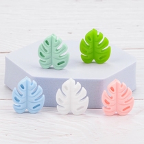 LOFCA 30pcs Silicone Monstera Beads Cartoon Leaf BPA Free Si