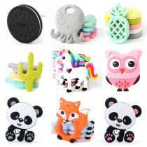 1pc Animals Silicone Baby Teether Cartoon Panda Fox Unicorn