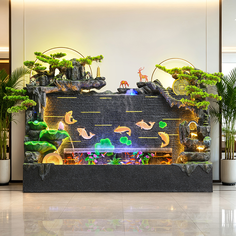 Artificial Rockery Water Wall Fountain Water Curtain Wall Fish Tank Living Room Dining Room Balcony Garden Decoration Gift Floor-Standing Home Decor Piece Artificial Rockery Water Wall Fountain Water Curtain Wall Fish Tank Living Room Dining Room Balcony Garden Decoration Gift Floor-Standing Home Decor Piece