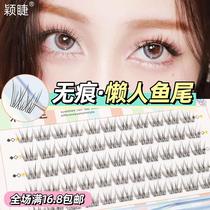 Transparent stem lazy mermaid single cluster false eyelashes without makeup simulation student self-grafting eyelash set