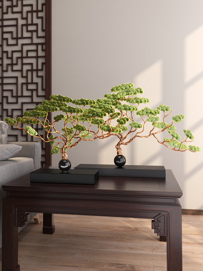 Новое украшение в китайском стиле — сосна, создающая атмосферу уюта, для прихожей в стиле дзен, винного шкафа, офиса, высококачественный подарок на новоселье и открытие бизнеса.
