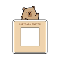 Cute Kapibara switch decorative frame wall socket blocking protective cover cartoon creative beautification switch sticker