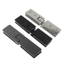 Gun gray glass door bathroom clip long bathroom clip 304 stainless steel glass partition door clip 90 degree folding