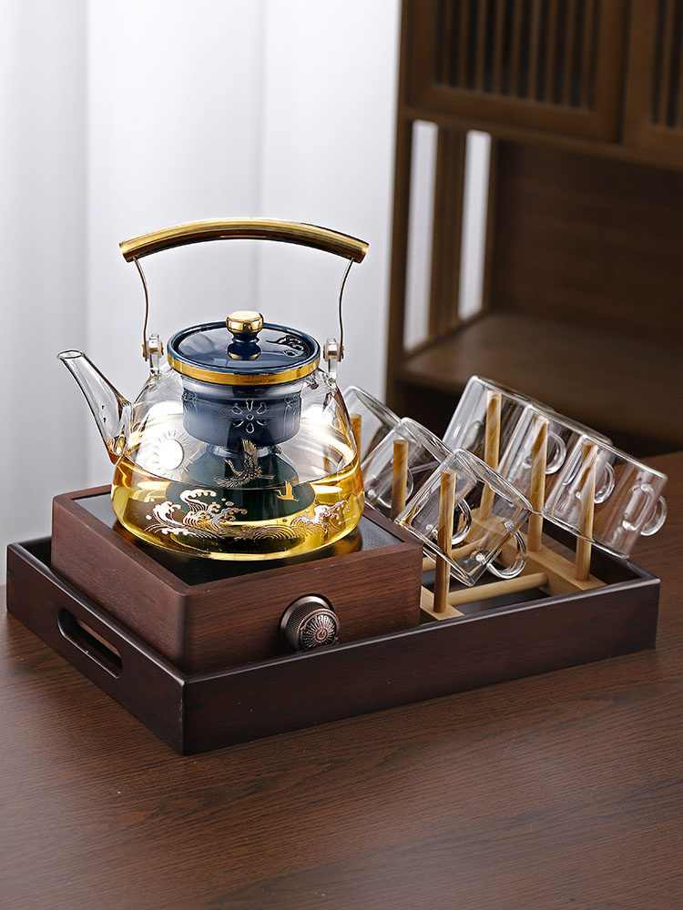 Method Wind Cooking Teapot Electric Pottery Stove Heating Glass Burning Home Household Tea Set Cooking Tea Set Tea Set Tea tea Tea Teater beam pot-Taobao