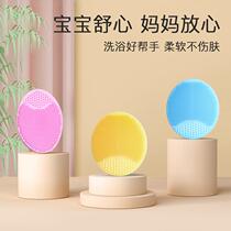 Baby shampoo brush silicone hair remover baby bath sponge newborn bath sponge bath cotton bath supplies