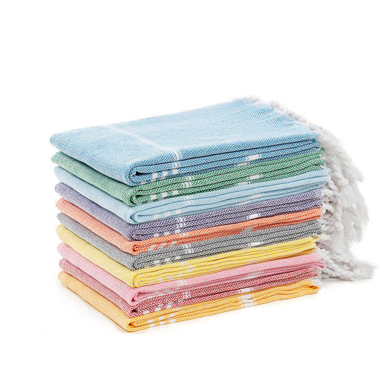 Longli Towel Turkish Beach Towel Striped Tassel Absorbent Large Size Cotton Bath Towel Multiple Styles Can Add Logo