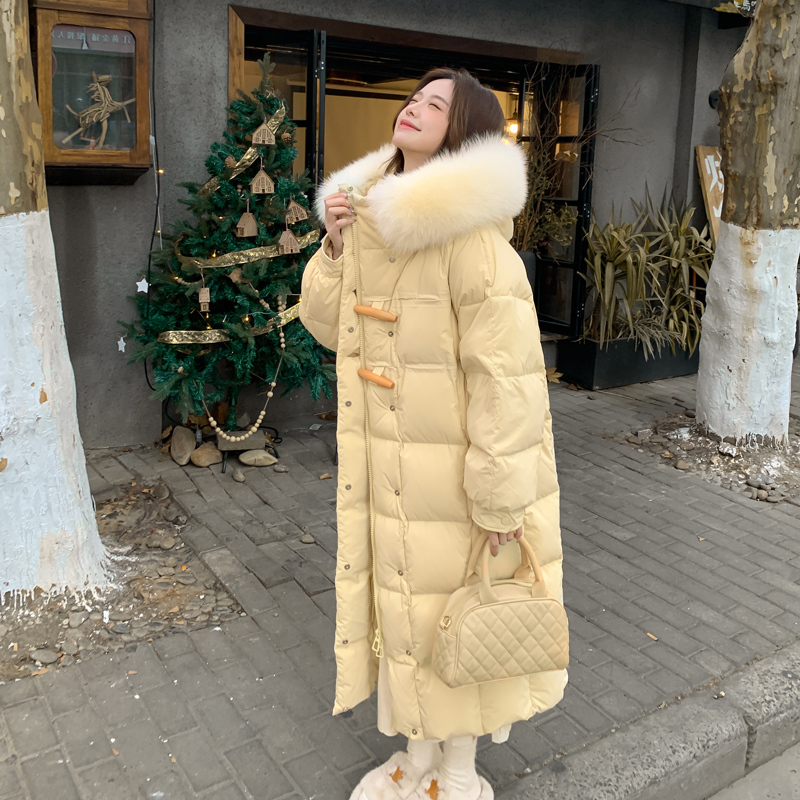 New National Standard 90 White Duck down 2025 New Style Women's Mid-Length down Jacket over the Knee, Super Nice Long Coat for Winter