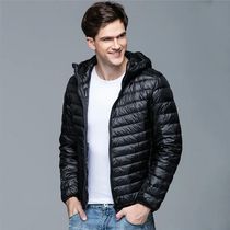 Men Fluffy Winter Coat Fashion Hooded Duck Down Jackets Ultr