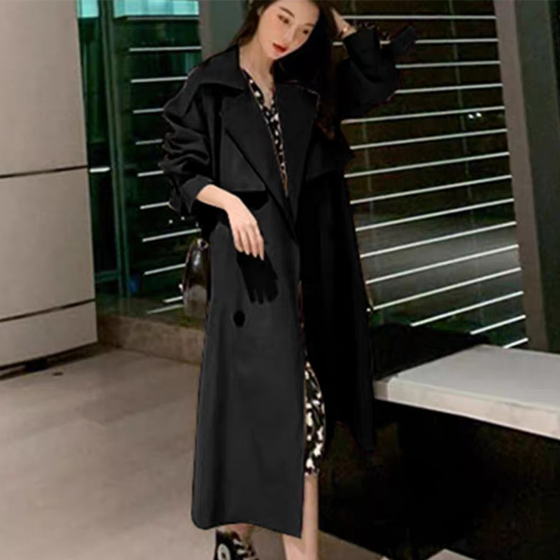 吹风机炫彩贴 turn down collar v neck double breasted nch coat women winte OTHER