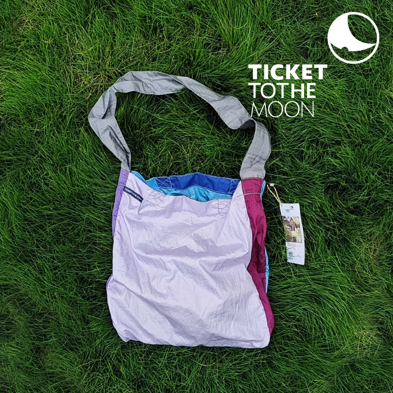 M Size Ticket to the Moon Outdoor Travel Ultra-Lightweight Foldable Niche Single-Shoulder Crossbody Bag for Men and Women