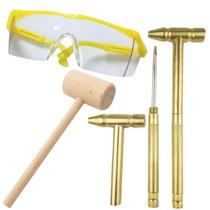 Planet cake wooden hammer kindergarten knocking toy small wooden mallet childrens solid wood hammer smashing golden egg hammer