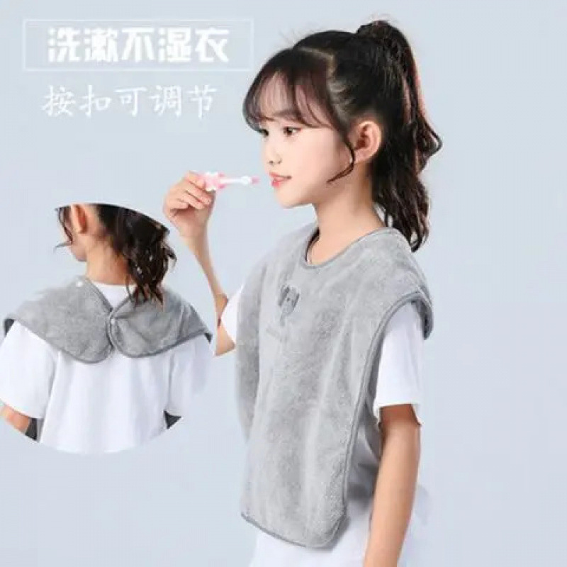 Waterproof bibs, children's washcloths, middle-aged and older children's anti-dirty saliva wipes for eating in autumn and winter, anti-wet clothes, cute bibs