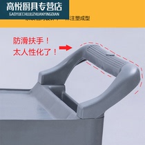 Dining cart restaurant-specific three-story hotel trolley bowl cart multi-functional drink cart mobile thickened gray