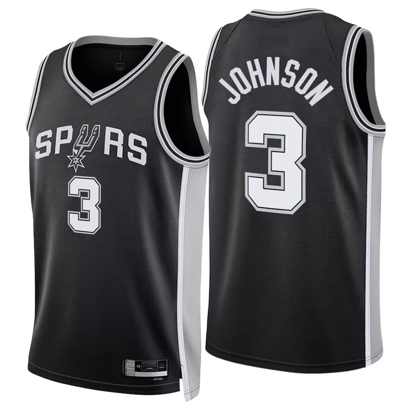 Футболка баскетбольная Spurs 25-26 Джерси №1 Венбан Яма 4 Фокс 3 Келден Вассел Униформа фан-издание штаны