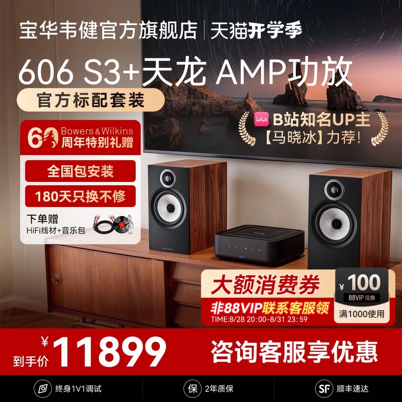 Bw Bao Hua Wei Jian 606S3 Tianlong Amp Bluetooth Amplifier Set Passive Speakers Audiophile Hifi Bookshelf Speakers