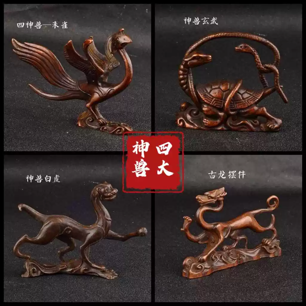 铜虎符摆件古玩铜器实心虎符印章兵符权力信物家居办公室装饰摆设