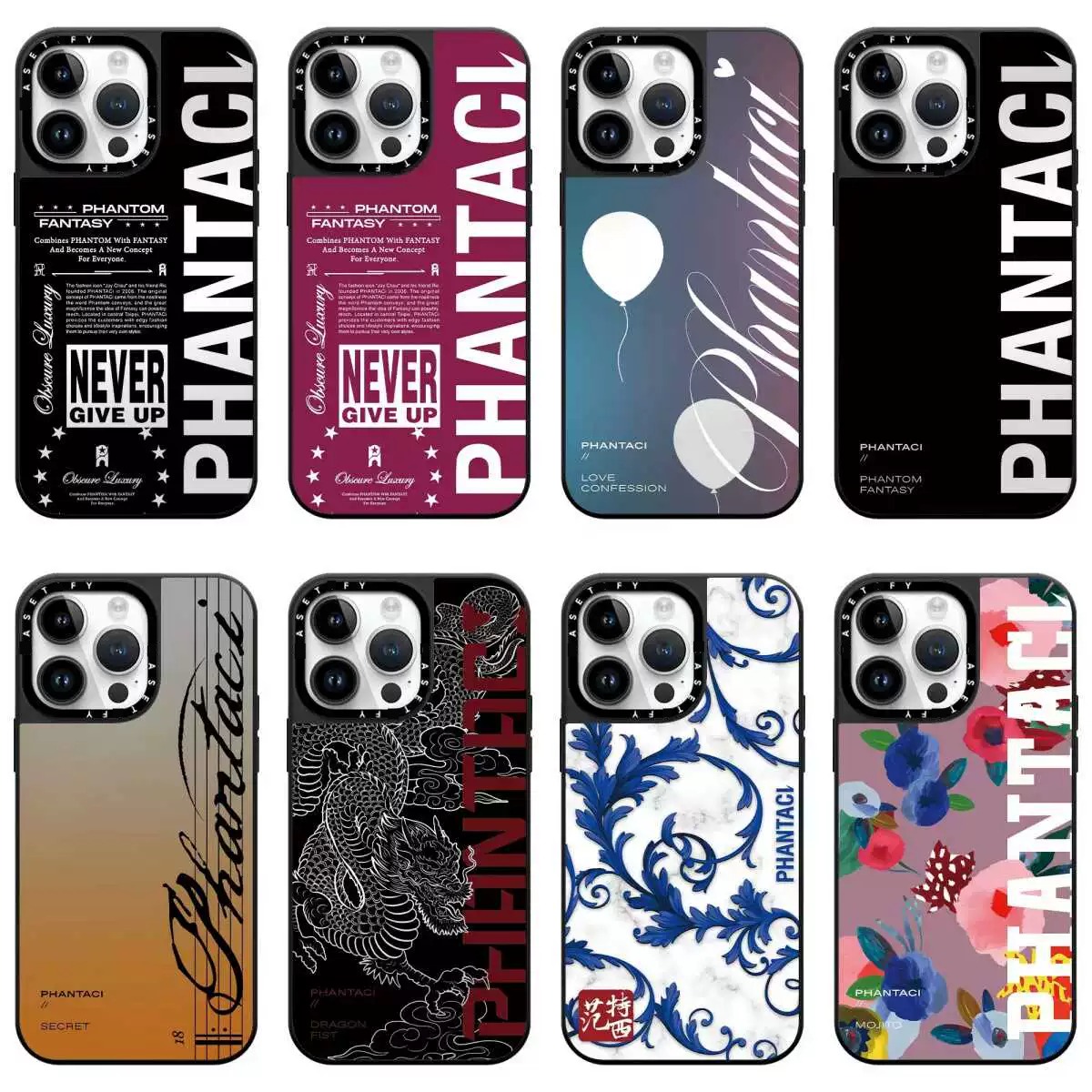 CASETi共同ブランドFantasy Jay Chou PHANTACiミラーMagSafe磁気吸引iPhone16ProMax携帯電話ケース15Proパーソナリティ14落下防止13保護カバー漫画トレンディブランドに適しています
