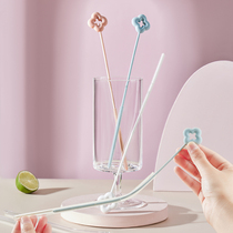 Silicone straw brush straw straw long handle brush cleaning brush kitchen special gap water cup pipe cleaning small brush