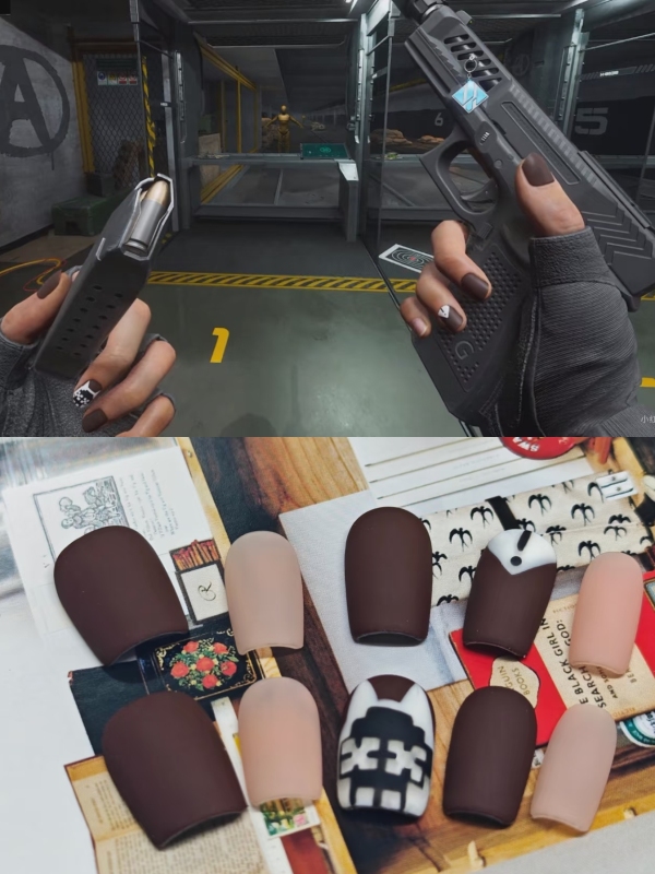 Mai Xiaowen's Same Style of Manicure, Wearable Nails, High-End and Elegant Nail Patches, Removable