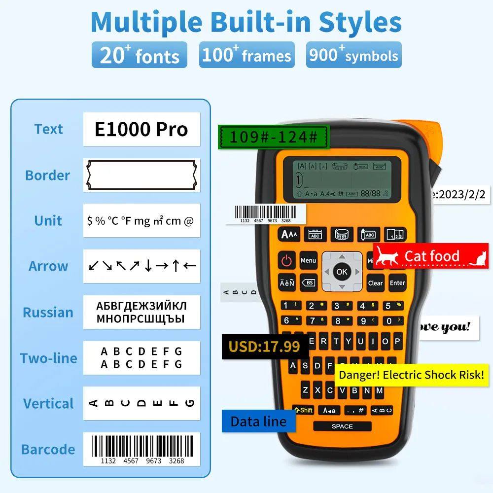 Плоттер label maker printer e1000pro label machine label tape 231 bl