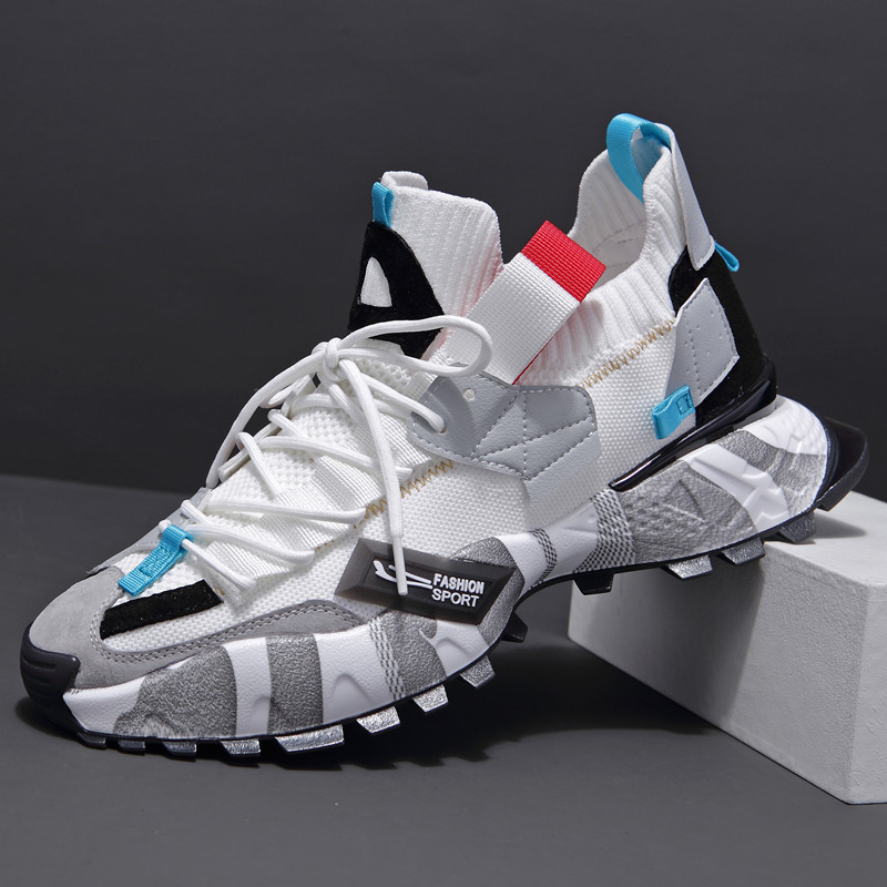 2026 New Men's Shoes European Style Summer Breathable Men's Trendy Shoes Casual Sports Shoes Men's Soft-Soled Dad Shoes