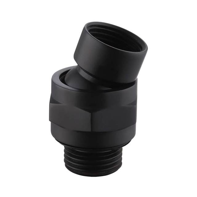 Hot-selling shower head spray universal joint all copper matte black brushed bright 4-point interface all copper swing ball head