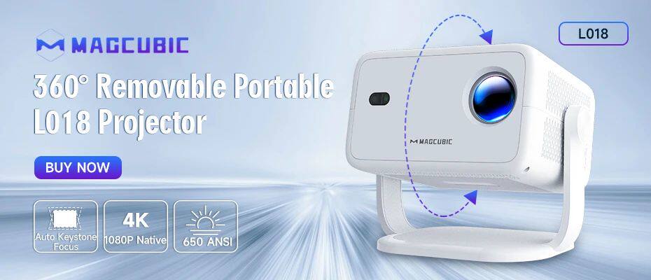 лампа magcubic hy300 pro 4k android投影机 支援双频wifi6 智能操控家庭影院