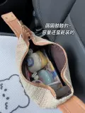 Соломенная летняя портативная сумка на одно плечо для отдыха, сумка через плечо, изысканный стиль