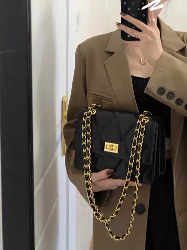 Цепь, сумка через плечо, модная универсальная сумка на одно плечо, изысканный стиль, на цепочке, городской стиль