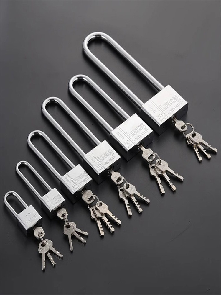 Extended U-Shaped Lock for Cabinets, Long Lever Lock, Cabinet Door Lock, Household Long Handle Lock, Long Head Lock, Long Beam Padlock, Long Nose Lock